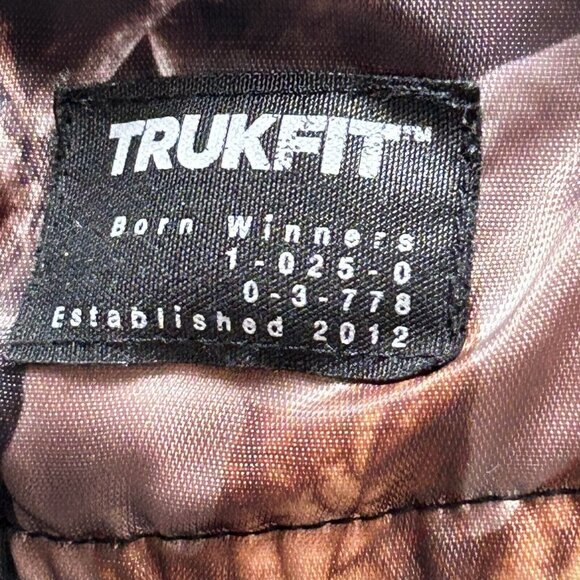 Trukfit Jacket Mens S Black Satin Bomber Full Zip Camouflage Outdoor Streetwear - Picture 13 of 15